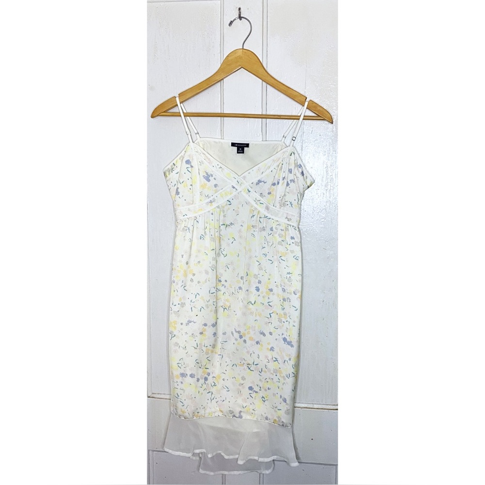 I Heart Ronson size 14 spaghetti strap chiffon pastel floral babydoll mini dress